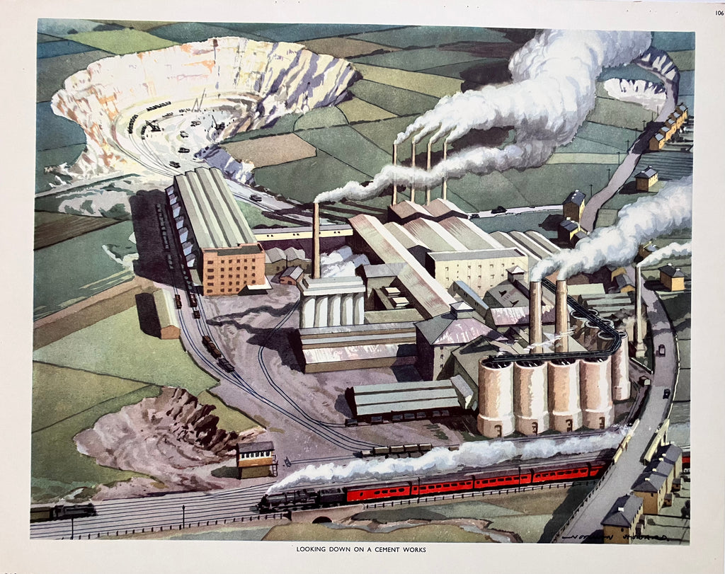Looking Down on a Cement Works, Macmillan schools series, 1950s