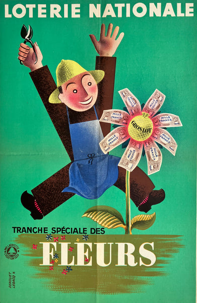 Loterie Nationale, France, 'Fleurs', 1939