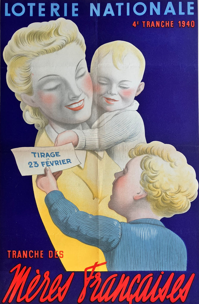 Loterie Nationale, France, 'Mères Françaises', 1940