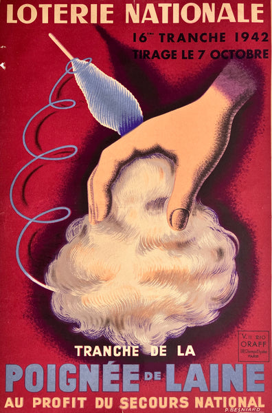 Loterie Nationale, Poignée de Laine, France, 1942