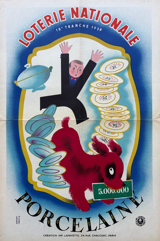 Loterie Nationale, Porcelaine, France, 1939
