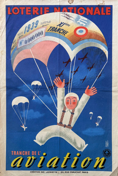 Loterie Nationale, Aviation, 1939