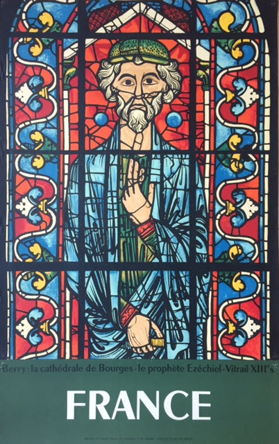 Bourges Cathedral, France, stained glass window, 1956