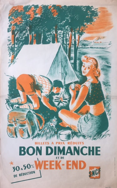Camping in France, SNCF, 1951