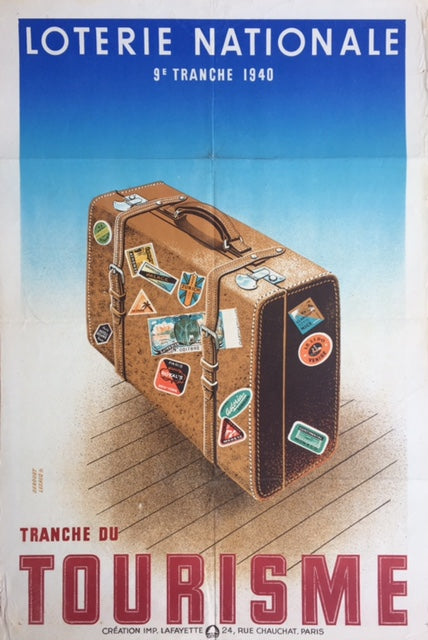 Suitcase, Loterie Nationale, France, 1930s