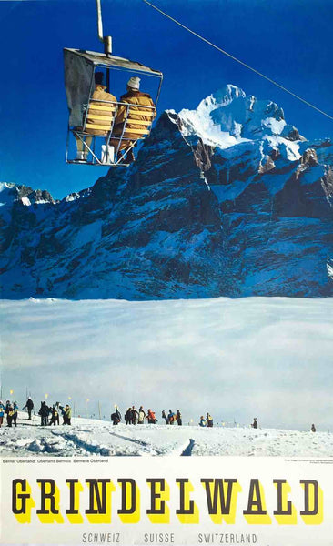 Grindelwald skiing, Switzerland, 1970s