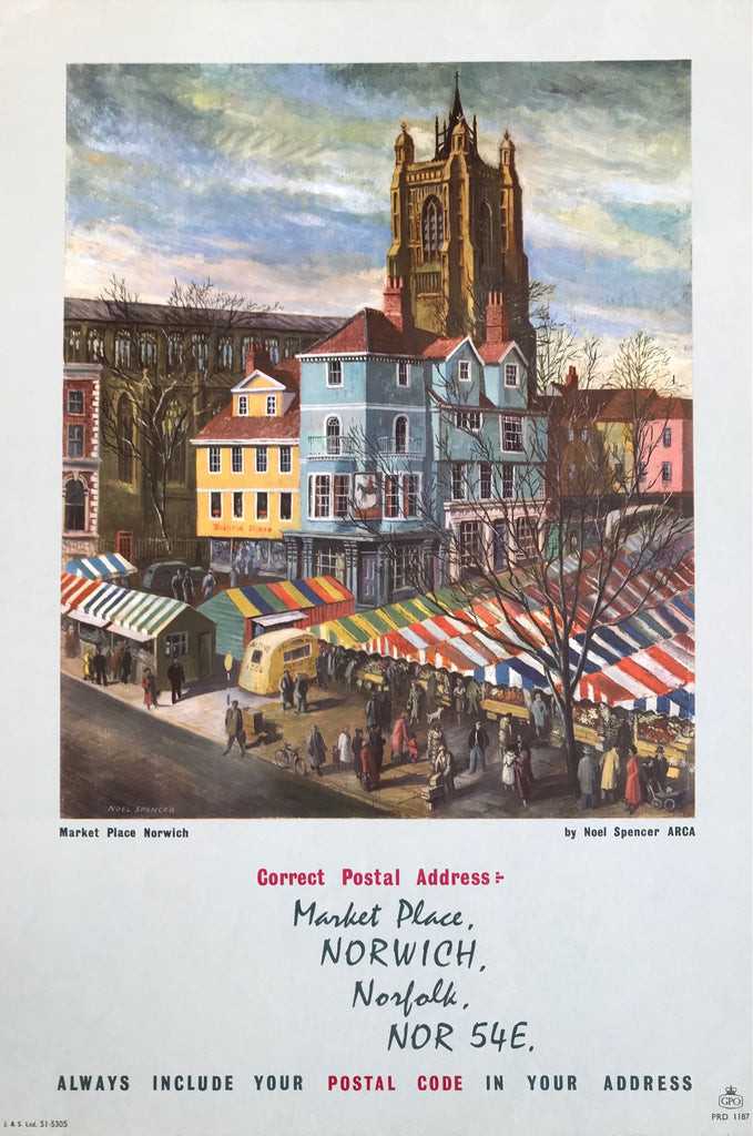 Market Place, Norwich, Correct Postal Address, 1961