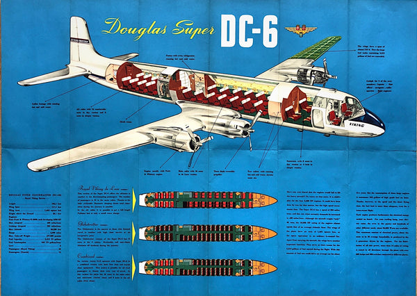 Douglas Super DC-6, Scandinavia, 1950s