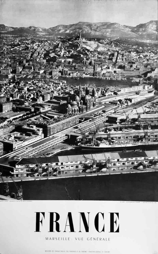 Marseille from the air, France, 1950s