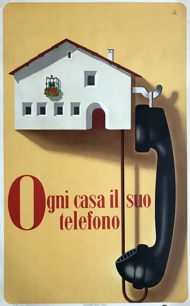 Telephone, Charles Kuhn, Switzerland c1940