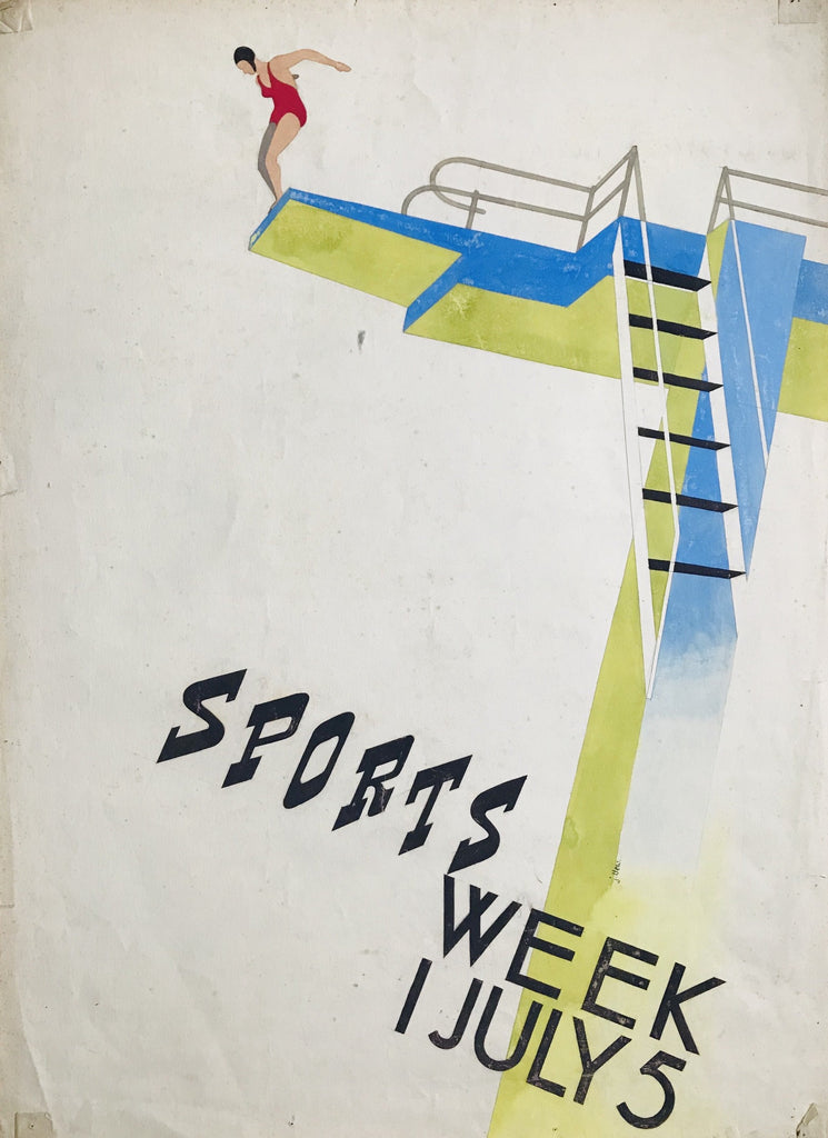 Sports Week, England, original artwork, 1930s?