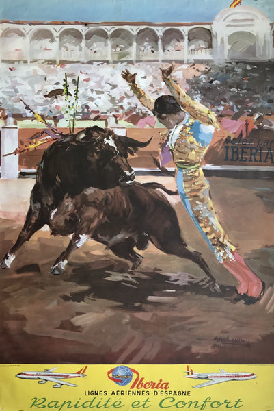 Iberia 'Rapidité et Confort'', Bullfight scene, Spain, 1962